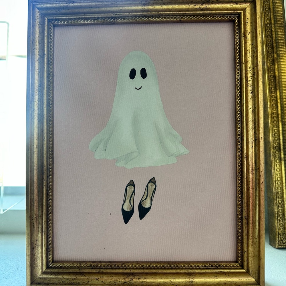 T.J.Maxx Ghost Art with Black Shoes